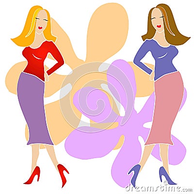 Fashion Model Games   Girls on Fashion Girls Clip Art  Click Image To Zoom