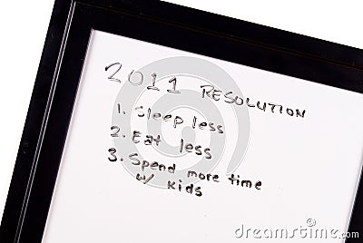 2011 New Year Resolutions