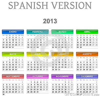 Holiday Schedule  2013 on 2013 Calendar Spanish Version  Click Image To Zoom