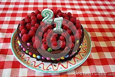 Birthday Cake on 21st Birthday Cake Stock Photography   Image  7108402