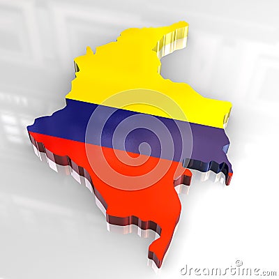 map of colombia. 3D FLAG MAP OF COLOMBIA (click