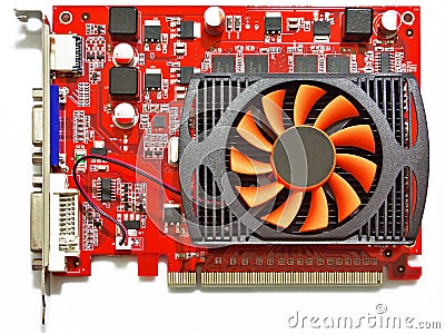 Graphic Card on Home   Royalty Free Stock Photos  3d Graphic Card