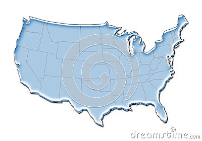 Us Map 3d