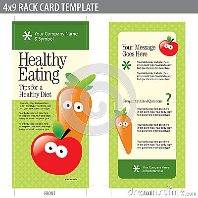 Brochure Templates Free on Vector Illustration  4x9 Rack Card Brochure Template  Image  8937029