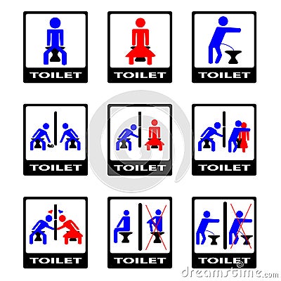 Funny Toilet Sign Royalty Free Stock Photos - Image: 15854798