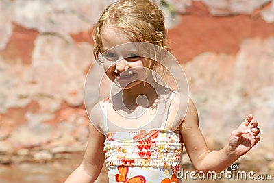 Girls Swimsuit Models on Stock Photos  A Little Girl In A Swimsuit  Image  5198723