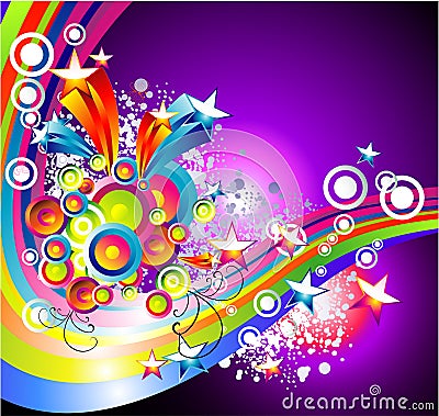 Rainbow Background on Stock Image  Absrtact Rainbow Stars Background  Image  8060591