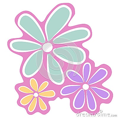 ABSTRACT PINK FLOWERS CLIP ART (click image to zoom)