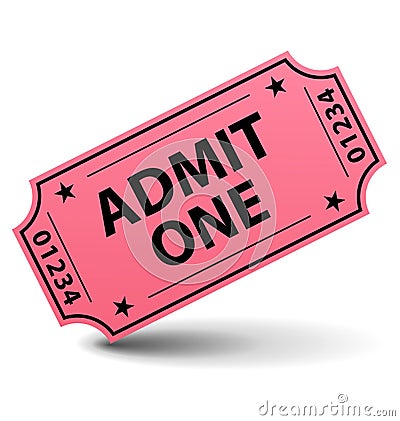 Royalty Free Stock Photography: Admit one ticket