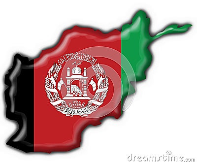 AFGHANISTAN BUTTON FLAG MAP