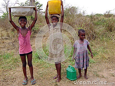 African Girls on African Girls Taking Water   Ghana  Click Image To Zoom