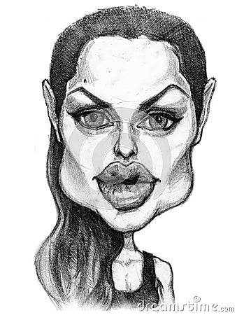 Angelina Jolie Caricature Stock Photos - Image: 18956743