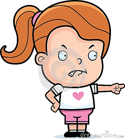 annoyed girl cartoon