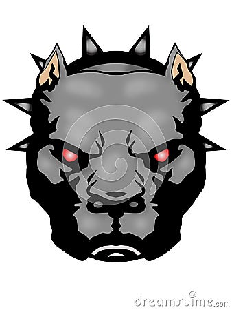Logo Design Architecture on Angry Pitbull Head Royalty Free Stock Photos   Image  12499648
