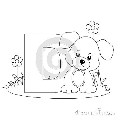 Puppy Coloring Sheets on Dog Puppy Sitting On Grass Isolated On White Background Kids Coloring