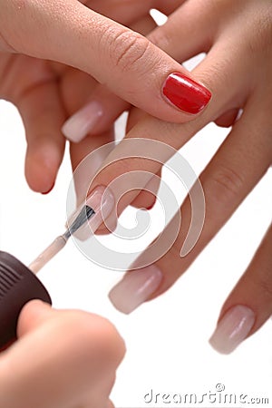 Stock Photo: Application of nail polish. Image: 3496400