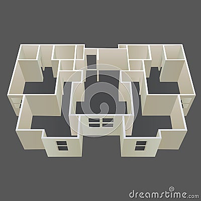 Architectural House Plans on Vector Illustration  Architecture House Plan Vector  Image  5439383