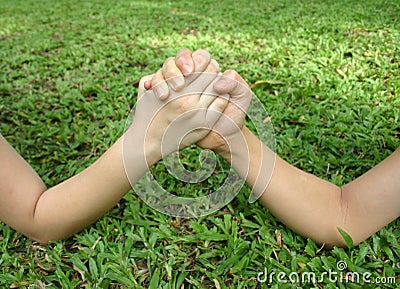 Arm Wrestle On The Grass