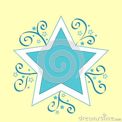 blue artistic backgrounds. Blue artistic star pattern on