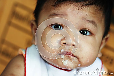Japanese Baby Food on Stock Images  Baby Eating  Image  2663944