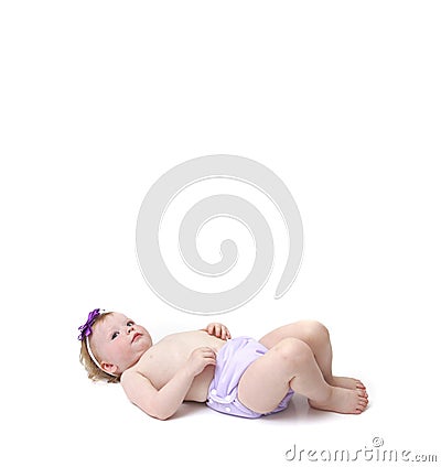 Cloth Diapers Baby on Stock Photo  Baby Girl In Cloth Diaper  Image  7305880