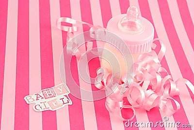 Purity Baby Food on Home   Royalty Free Stock Photos  Baby Girl Milk Bottle