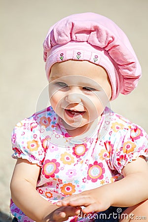 Baby Photo Shoot on Baby Girl Outdoor Stock Photo   Image  16537360