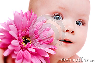 Gerber Baby Picture Contest on Royalty Free Stock Images  Baby Girl With Flower  Image  10816039
