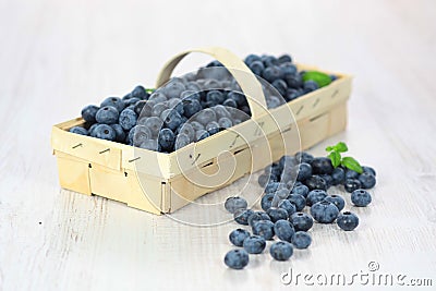 Basket With Blueberries
