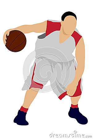 basketball player silhouette. BASKETBALL PLAYER