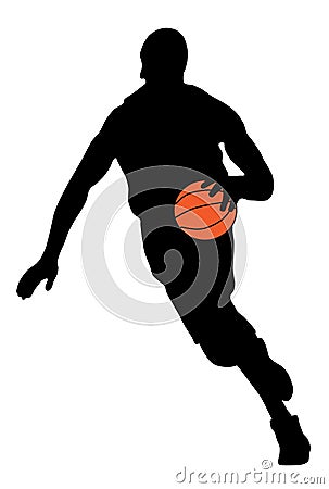 basketball player silhouette. BASKETBALL PLAYER (click image