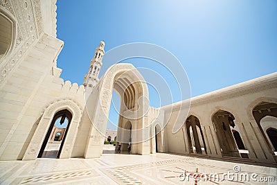 Beautiful Architecture on Beautiful Architecture Inside Grand Mosque In Oman Stock Photography