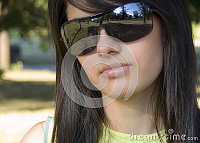 Beautiful Girl on Beautiful Girl With Sunglasses  Click Image To Zoom