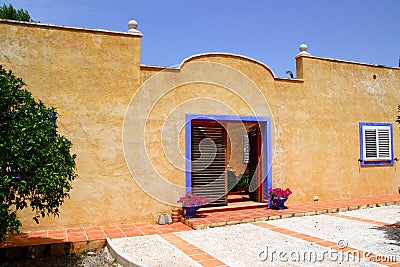 International Style Architecture on Beautiful House Facade Mediterranean Style Royalty Free Stock Photo