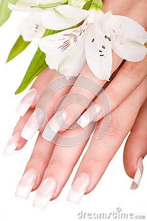 Beautiful Nails And Fingers Stock Image