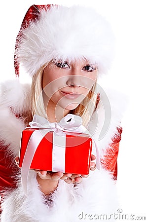 Gifts Women Beauty on Stock Image  Beautiful Woman With Holiday Gift  Image  11981831