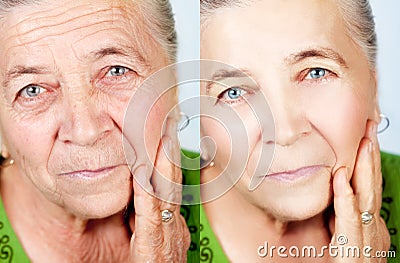 Beauty and skincare concept - no aging wrinkles Stock Photos - Image: 14508503