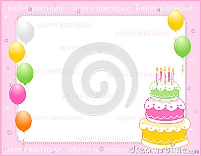 Vector Illustration: Birthday invitation card. Image: 1