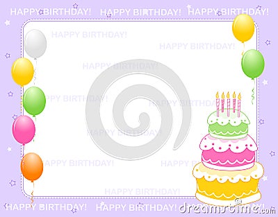 Vector Illustration: Birthday invitation card. Image: 1