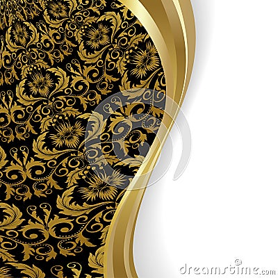 Stock Image: Black and gold background