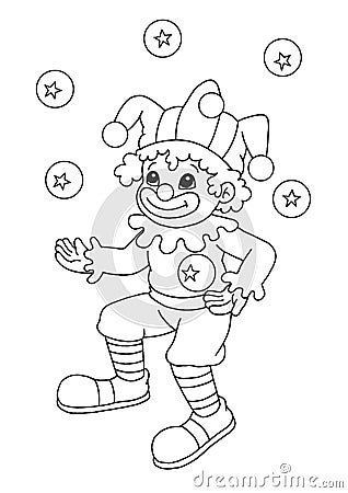 Free Vector Clown on And White   Clown   A Black And White Drawing Of A Clown To Be Color