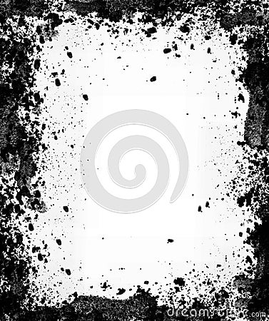 Royalty Free Stock Image: Black and white grunge border