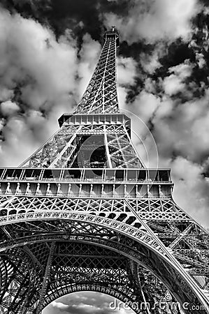 Eiffel Tower Picture Black  White on Stock Photos  Black And White Picture Of The Eiffel Tower  Image