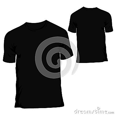 Blank T Shirt Outline. black t shirt template back.