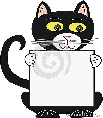 black and white cat cartoon. BLACK CARTOON CAT