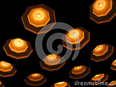 Lights Ceiling on Black Ceiling Yellow Lights  Click Image To Zoom
