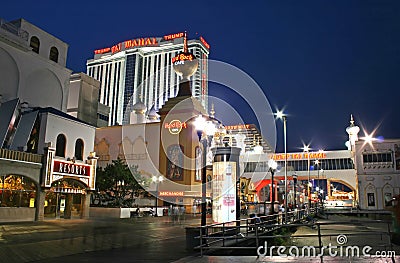 Showboat Hotel  Casino Atlantic City on Home   Editorial Photo  Boardwalk At Night In Atlantic City