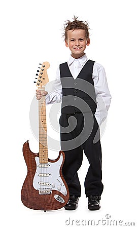 Boy Holding Guitar