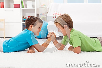  Architecture on Boys Arm Wrestling In The Kids Room Stock Image   Image  21045331