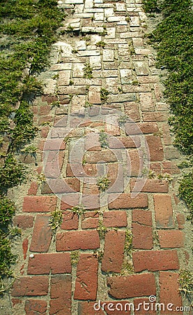 Stock Image: Brick path. Image: 3191261